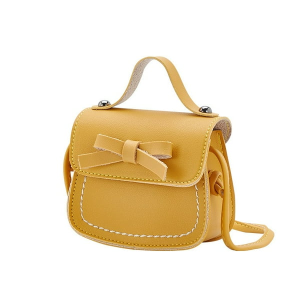Kids Baby Girls PU Leather Bowknot Messenger Crossbody Bag Purse Handbag